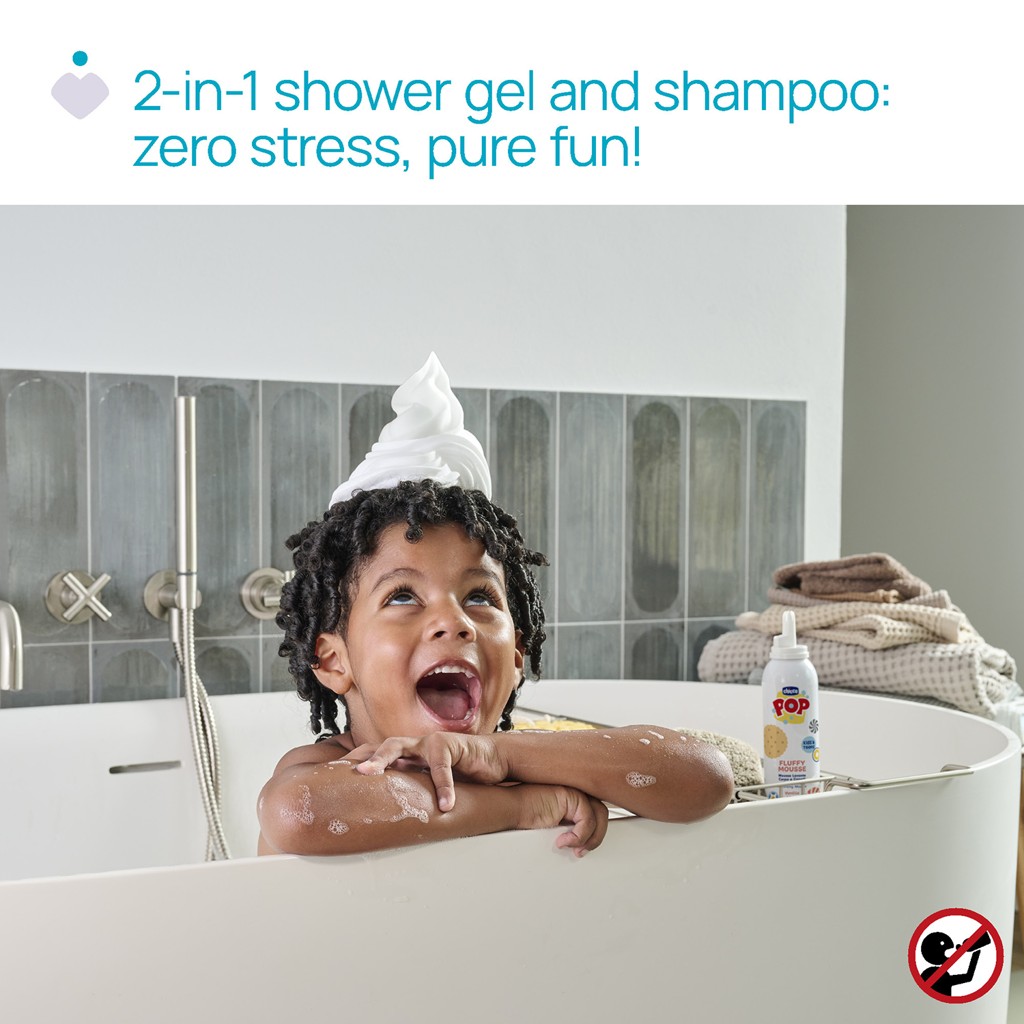 CHICCO Pena na vlasy a telo Pop Vanilla wrap 200ml